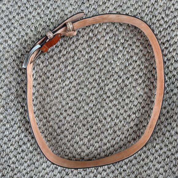 AS Bell ~ Italian Colorful Patchwork Leather Belt Men’s - Picture 2 of 9